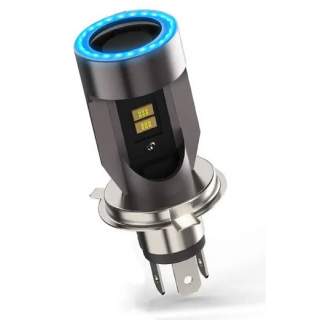 H4 LED med Blå Halo